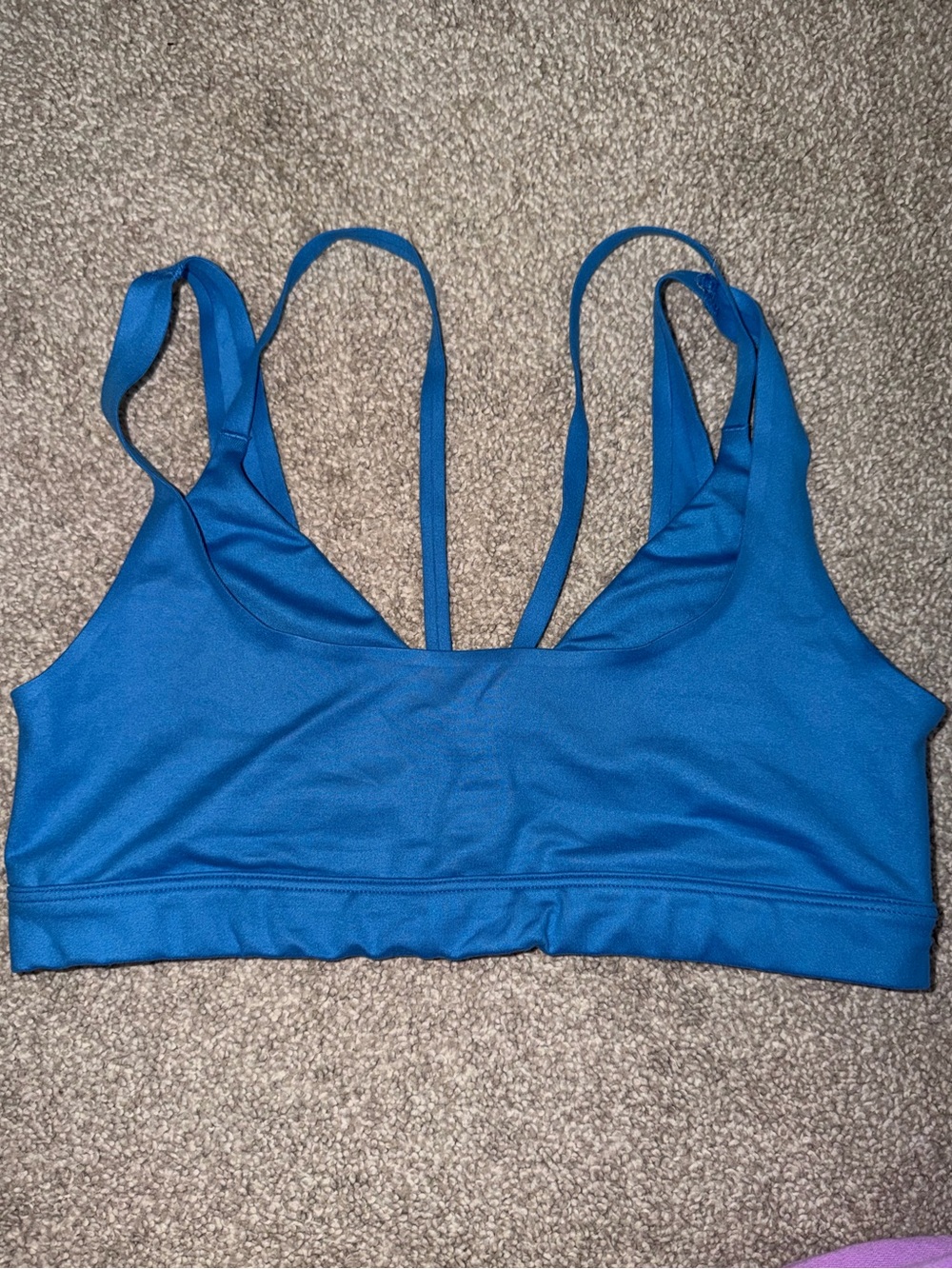 Strappy Blue Sports Bra